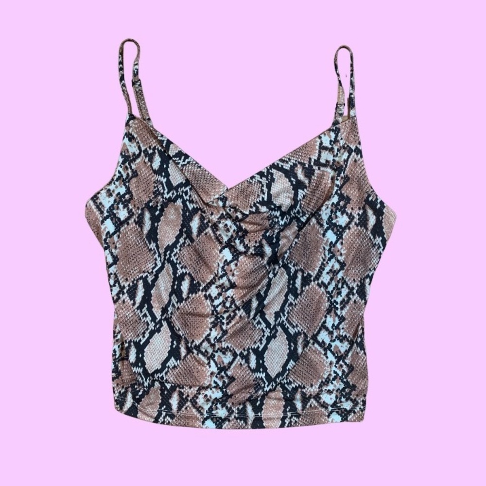 Urban Outfitters snake print cowl neck tank top S